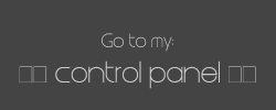 Access my control panel